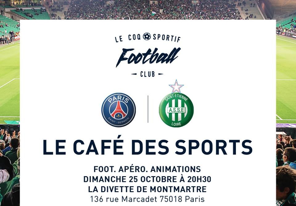 la divette, la divette de montmartre, serge, saint etienne, asse, allez les verts, PSG ASSE, PSG, le coq sportif, le café des sports, le coq sportif football club