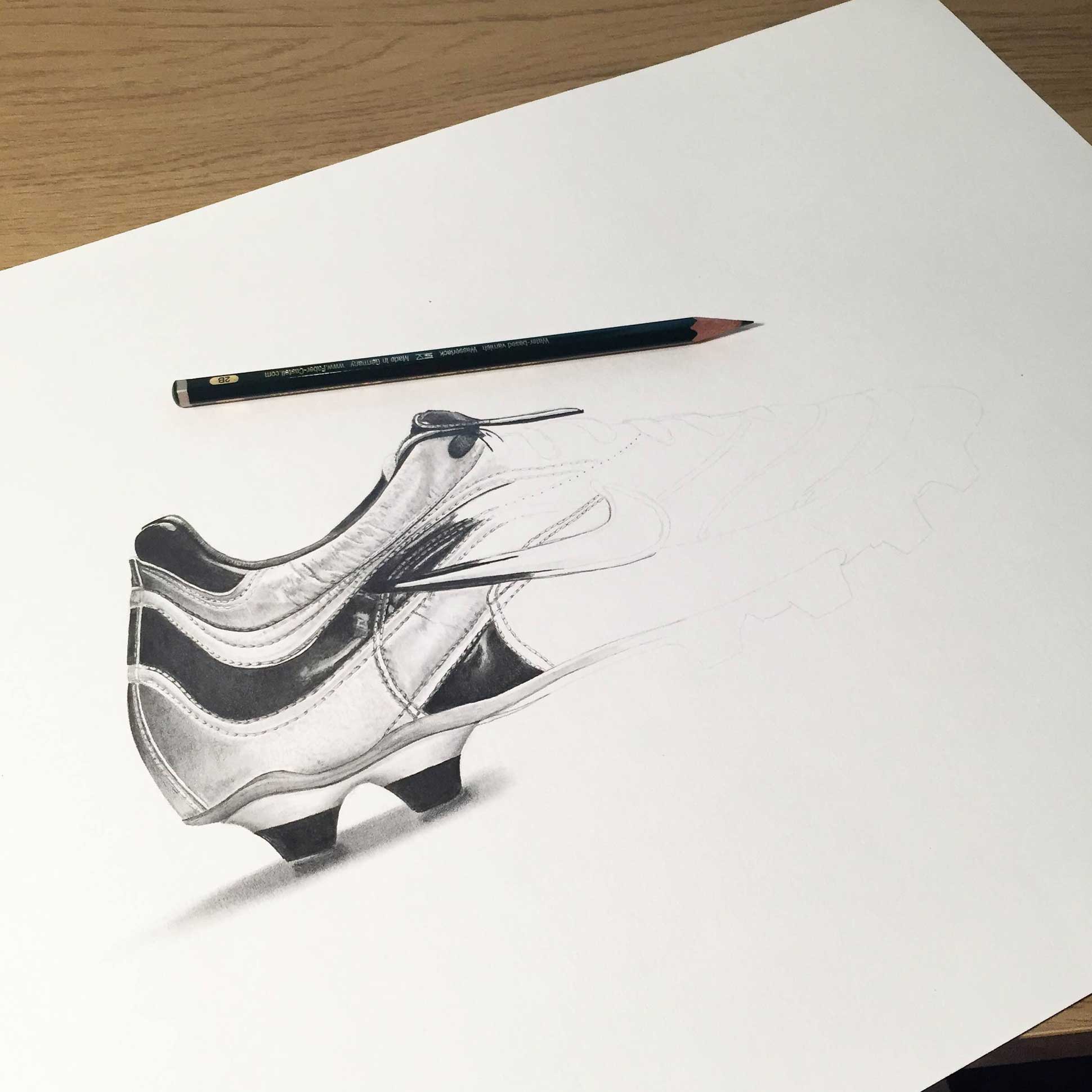 steph morris, manchester, adidas predator, adidas pencil, pencil art, nike mercurial, culture foot, la buvette, gustave le populaire, dorian beaune